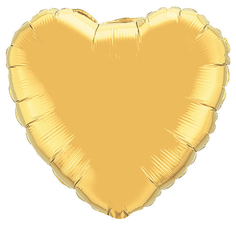 18" Heart - Metallic Gold Foil Balloon