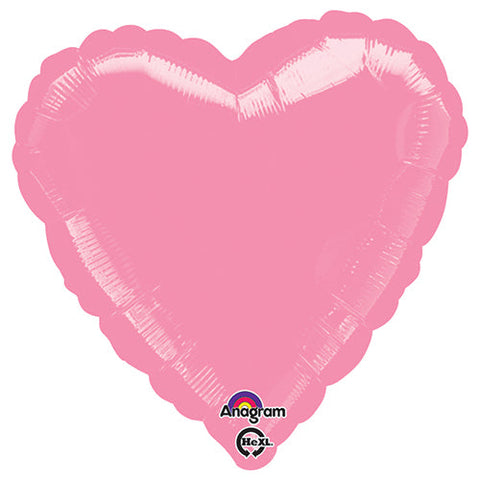 18 inch HEART - METALLIC PINK