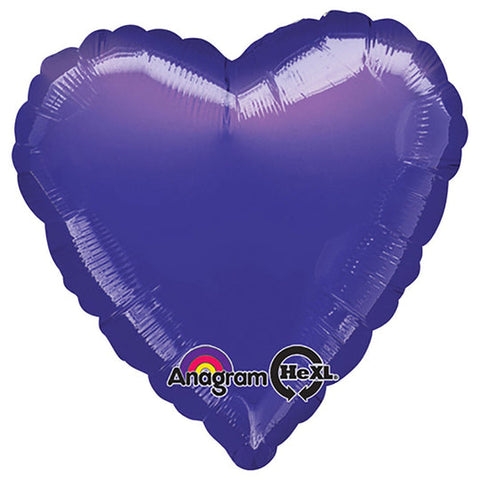 18 INCH HEART - METALLIC PURPLE