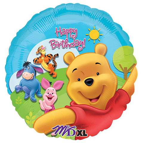 18" Winnie The Pooh & Friends Sunny Happy Birthday Foil Balloon