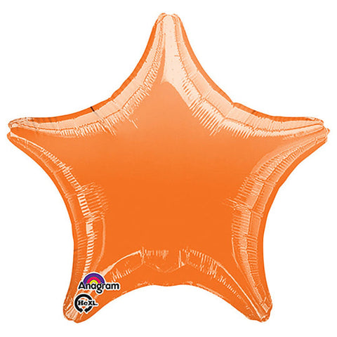 19" Star - Metallic Orange Foil Balloon