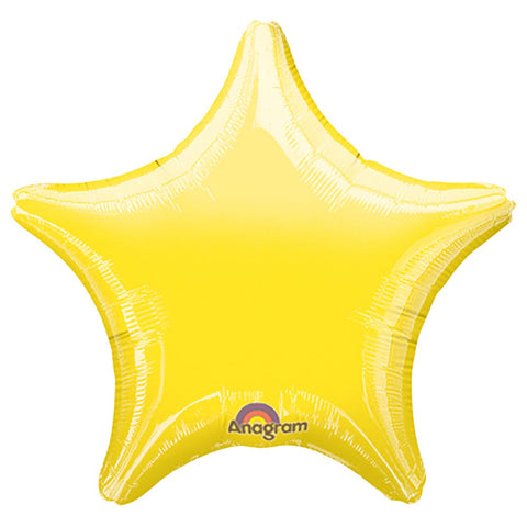 19" Star - Metallic Yellow Foil Balloon