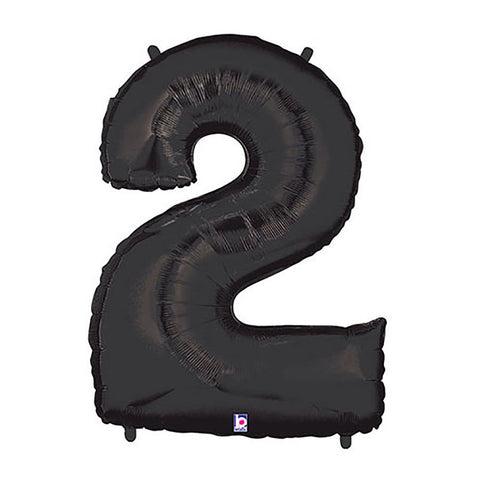 40 inch Number 2 - Black Balloon