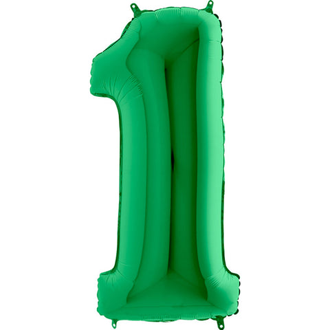 40 inch Number 1 - Green Balloon