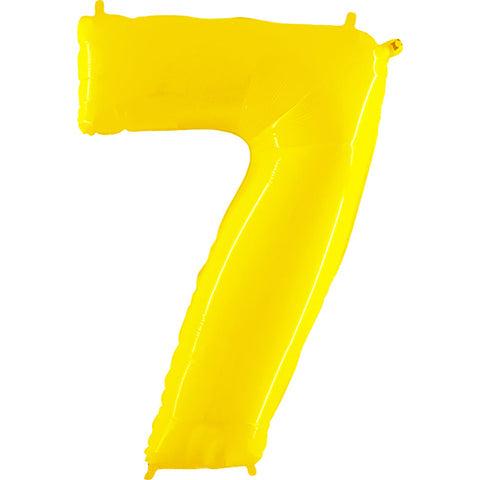 40 inch Number 7 - Yellow Balloon