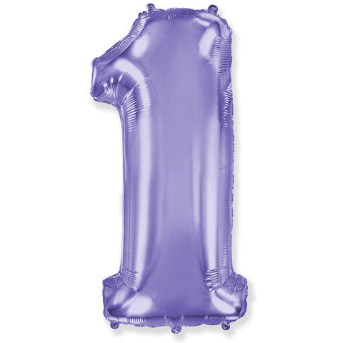 42 inch Number 1 - Lilac Purple Balloon