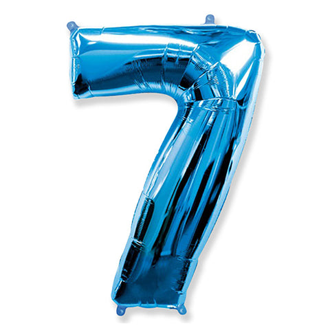 42 inch Number 7 - Blue Balloon