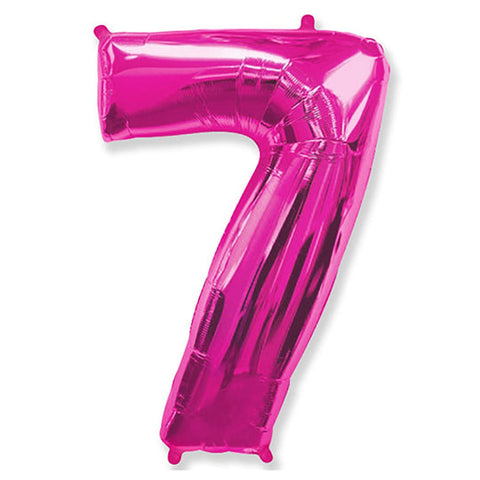 42 inch Number 7 - Hot Pink Balloon