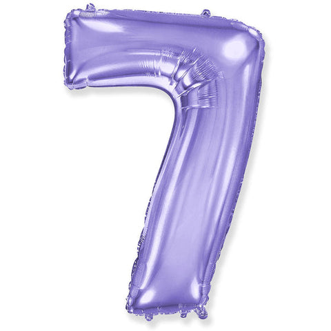 42 inch Number 7 - Lilac Purple Balloon