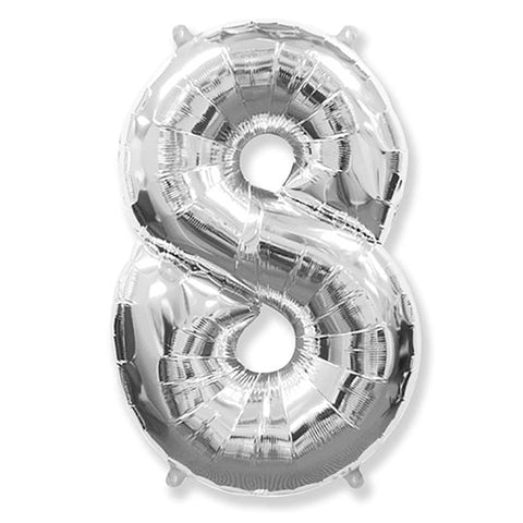 42 inch Number 8 - Silver Balloon