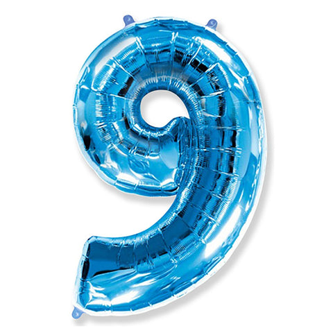 42 inch Number 9 - Blue Balloon